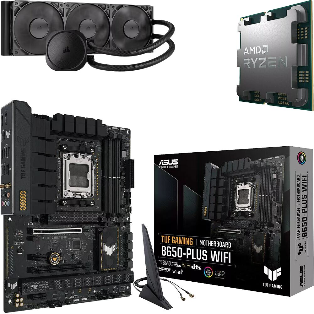 Trio AMD Ryzen 7 9800X3D (Tray) + TUF GAMING B650-PLUS WIFI + Nautilus RS 360 (image:1)