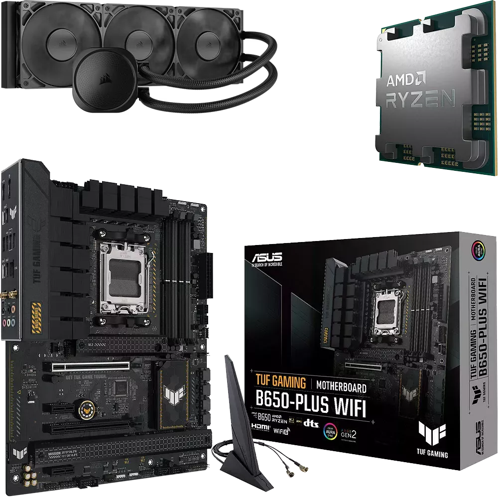 Trio AMD Ryzen 7 9800X3D (Tray) + TUF GAMING B650-PLUS WIFI +