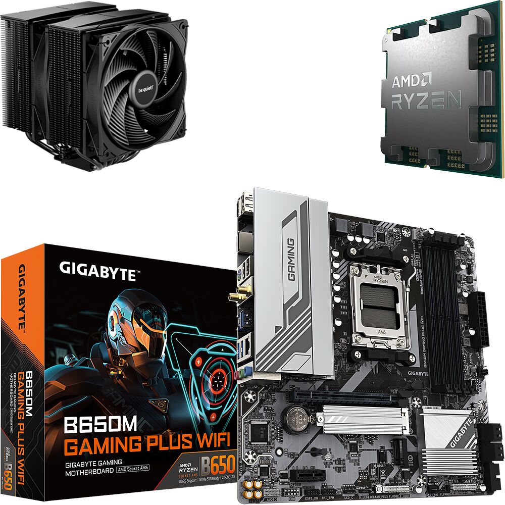 Trio AMD Ryzen 7 9800X3D (Tray) + B650M GAMING PLUS WIFI + Pure Rock Pro 3 (image:1)