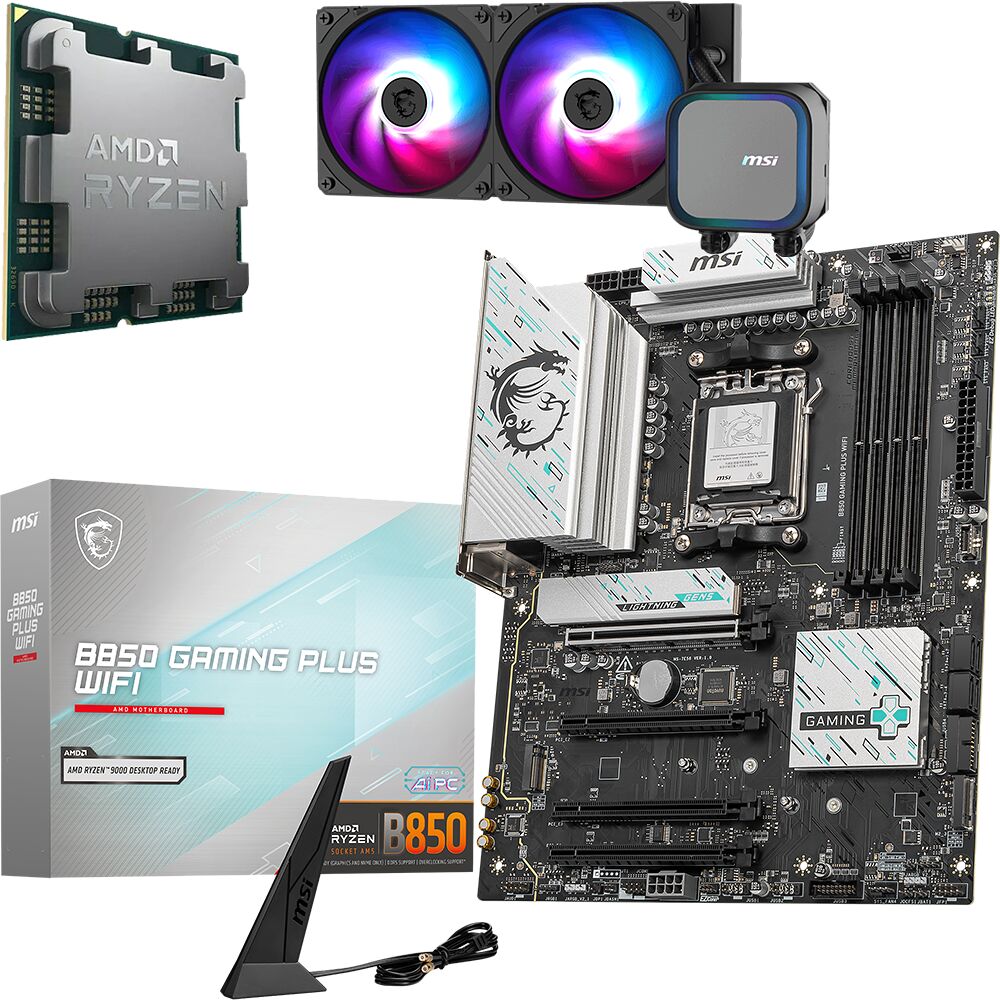 Trio AMD Ryzen 7 7800X3D + MSI B850 GAMING PLUS WIFI + CORELIQUID A13 240 (image:1)