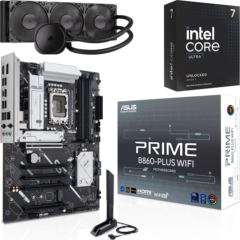 Trio Intel Core Ultra 7 265KF + ASUS PRIME B860-PLUS WIFI + Nautilus RS 360 (image:1)