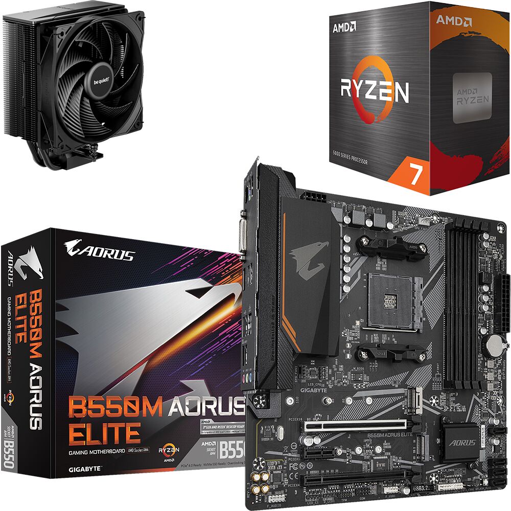 Trio AMD Ryzen 7 5800X + B550M AORUS ELITE + Pure Rock 3 Black (image:1)