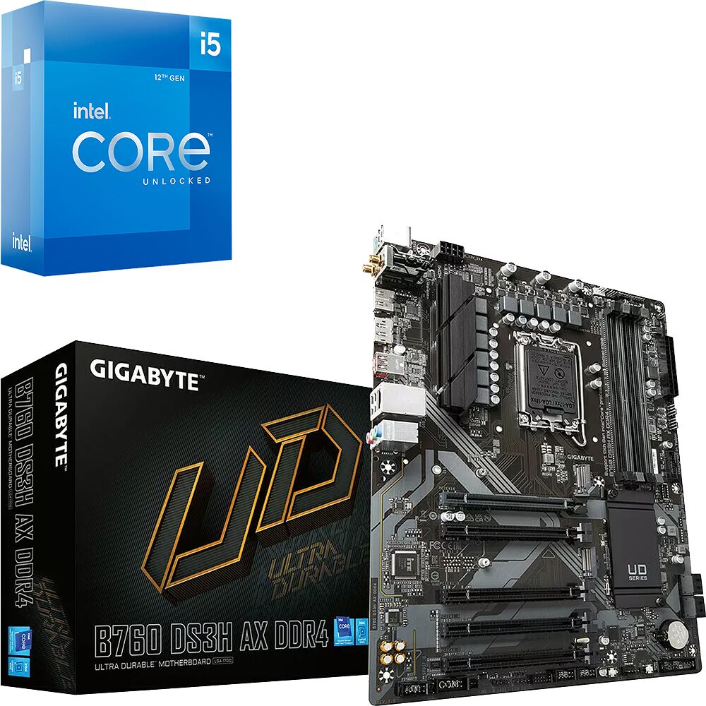 Duo Intel Core i5-12600K + GIGABYTE B760 DS3H AX DDR4 (image:1)