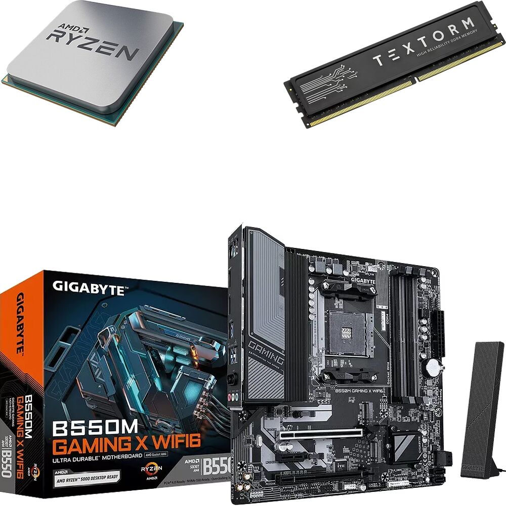 Kit Ã©vo AMD Ryzen 7 5700X (Tray) + B550M GAMING X WIFI6 + 16 Go (image:1)