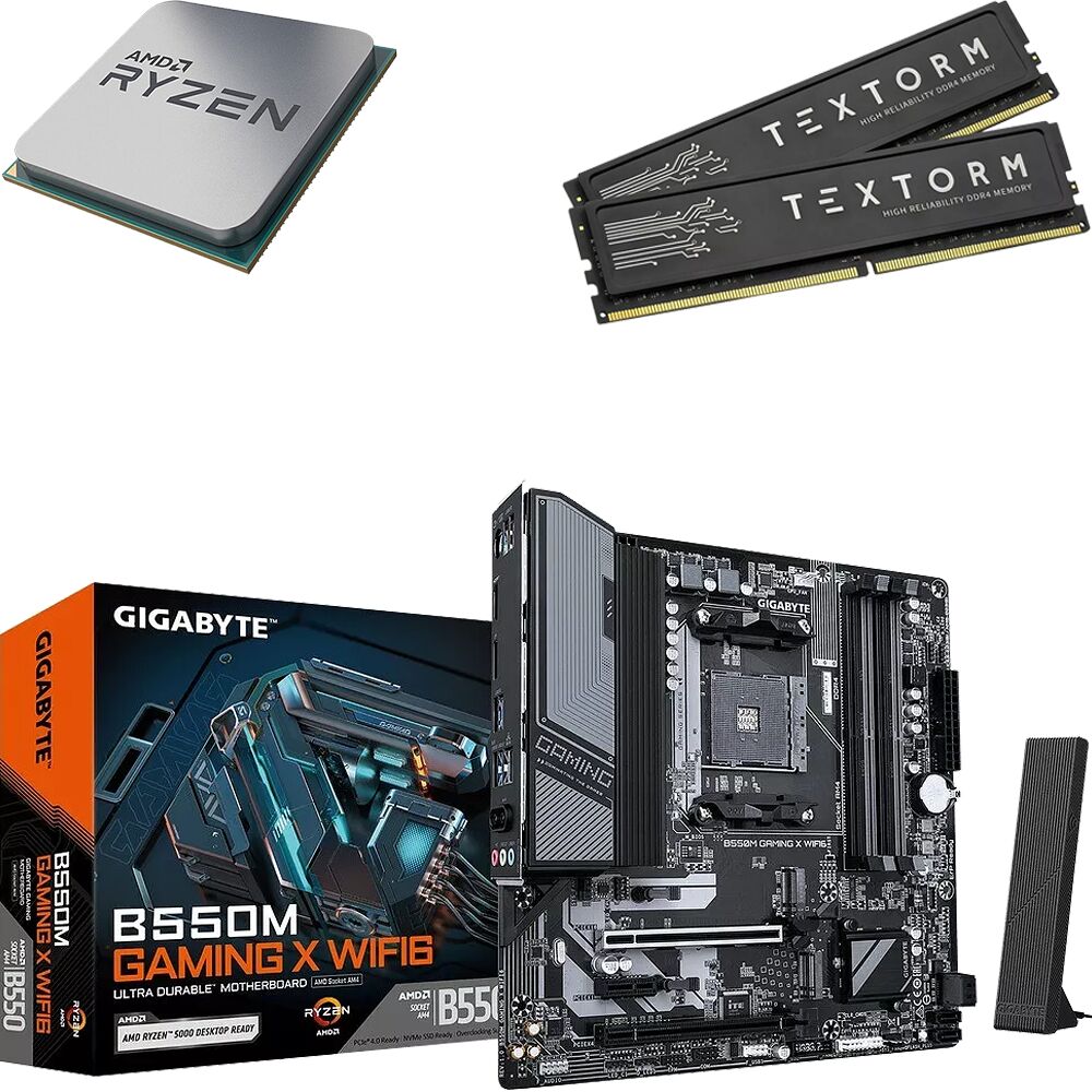 Kit Ã©vo AMD Ryzen 7 5700X (Tray) + B550M GAMING X WIFI6 + 32 Go (image:1)