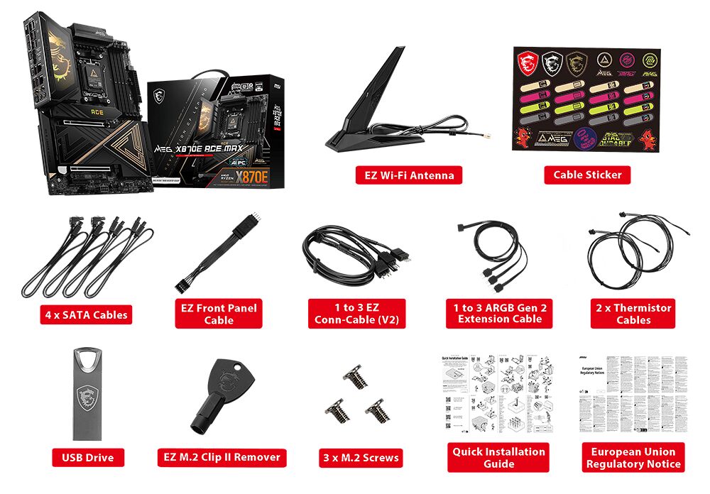 Duo AMD Ryzen 7 9850X3D (Tray) + MSI MEG X870E ACE MAX (image:1)