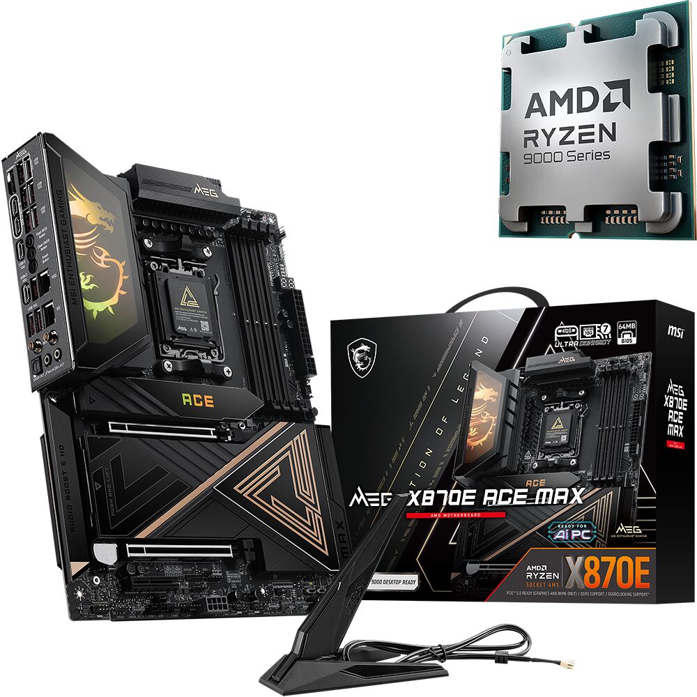 Duo AMD Ryzen 7 9850X3D (Tray) + MSI MEG X870E ACE MAX (image:1)