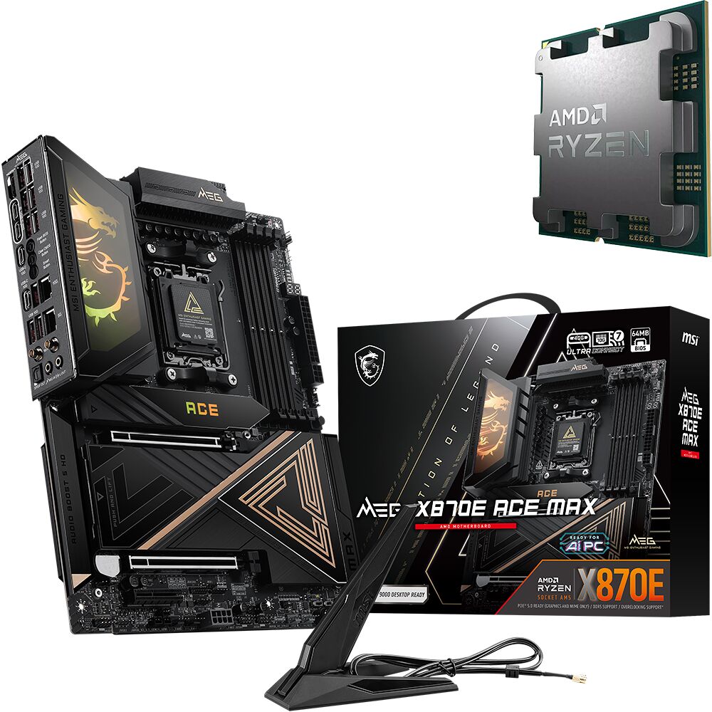 Duo AMD Ryzen 9 9950X3D (Tray) + MSI MEG X870E ACE MAX (image:1)