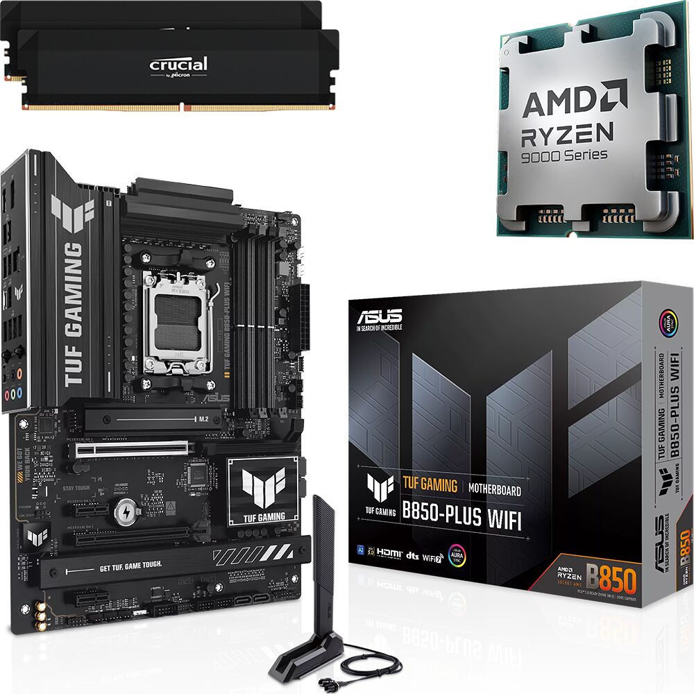 Kit Ã©vo Ryzen 7 9850X3D (Tray) + TUF GAMING B850-PLUS WIFI + 32 Go (image:1)
