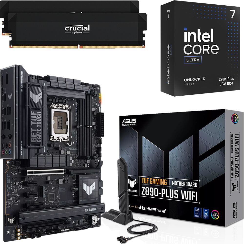 Kit Ã©vo Core Ultra 7 270K Plus + TUF GAMING Z890-PLUS WIFI + 32 Go (image:1)