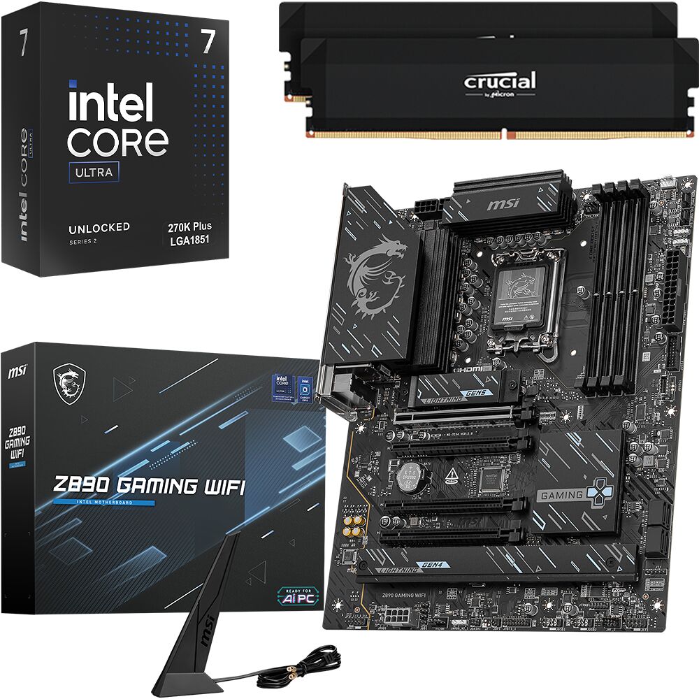 Kit Ã©vo Core Ultra 7 270K Plus + Z890 GAMING WIFI + 32 Go (image:1)