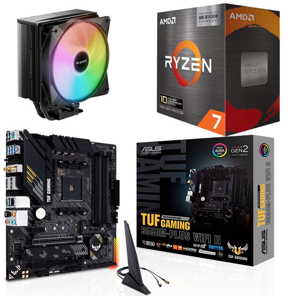 Trio AMD Ryzen 7 5800X3D 10th Anniversary Edition + TUF GAMING B550M-PLUS WIFI I (image:1)