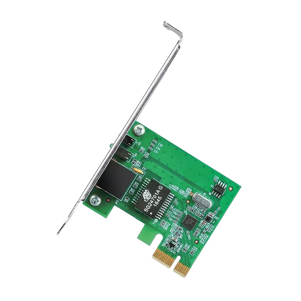 Carte d'extension PCIe avec circuit imprimé vert et connecteur doré, équipée d'un dissipateur thermique noir.
