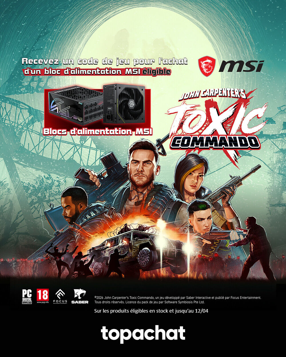 John Carpenter's Toxic Commando offert par MSI !