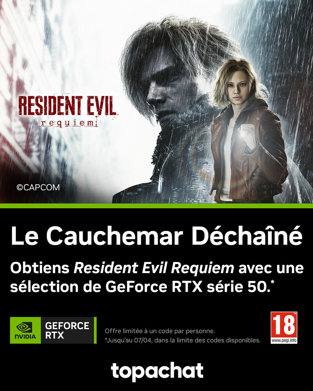 Resident Evil Requiem offert avec NVIDIA !