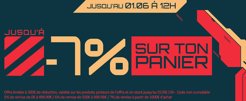 Jusqu'à 7% sur tous les produits