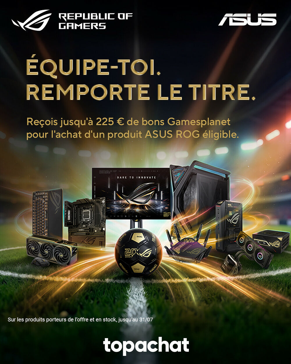 Jusqu'à 225€ de bons Gamesplanet offerts par Asus !