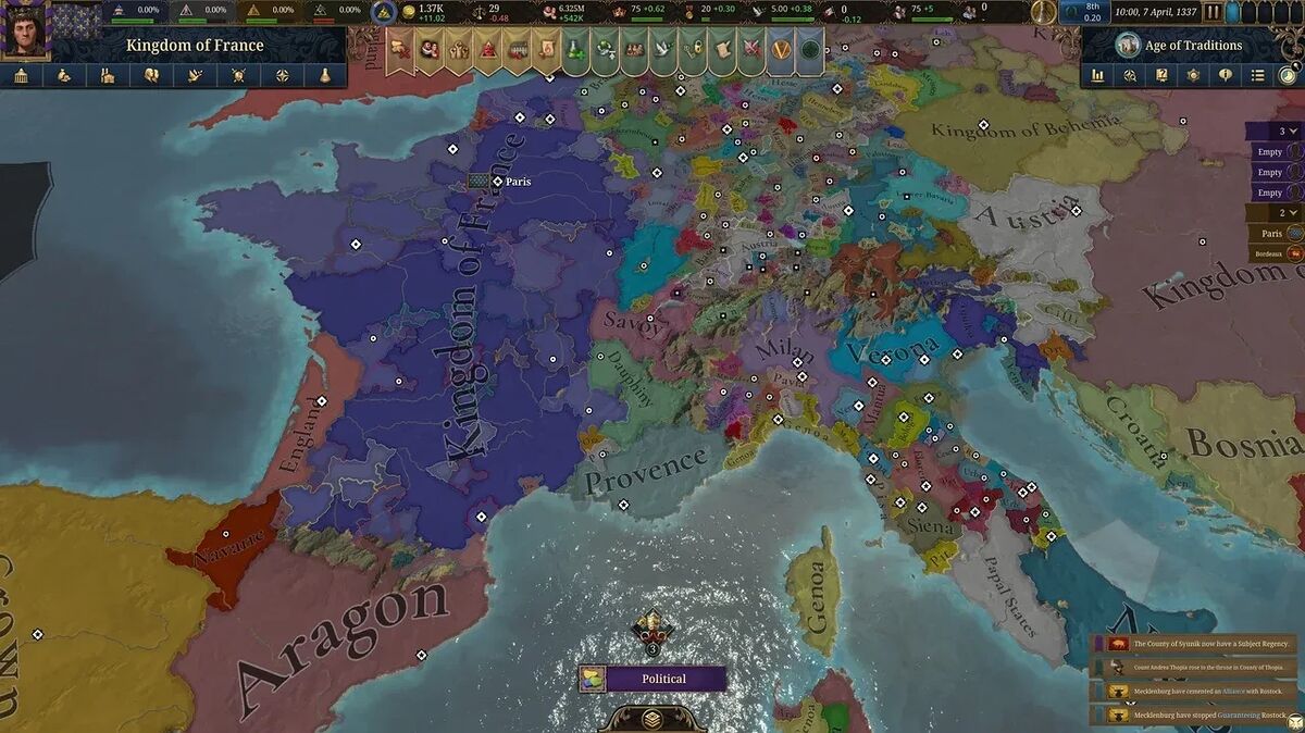 Screen Europa Universalis 5