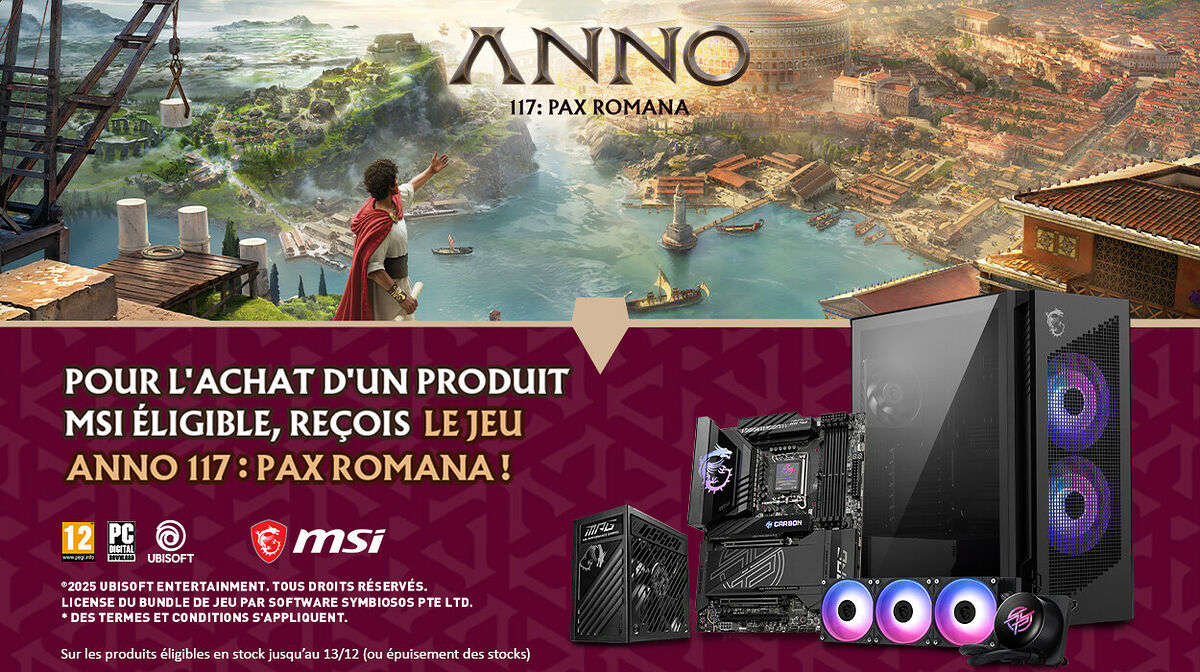 Anno 117 : Pax Romana offert part MSI !