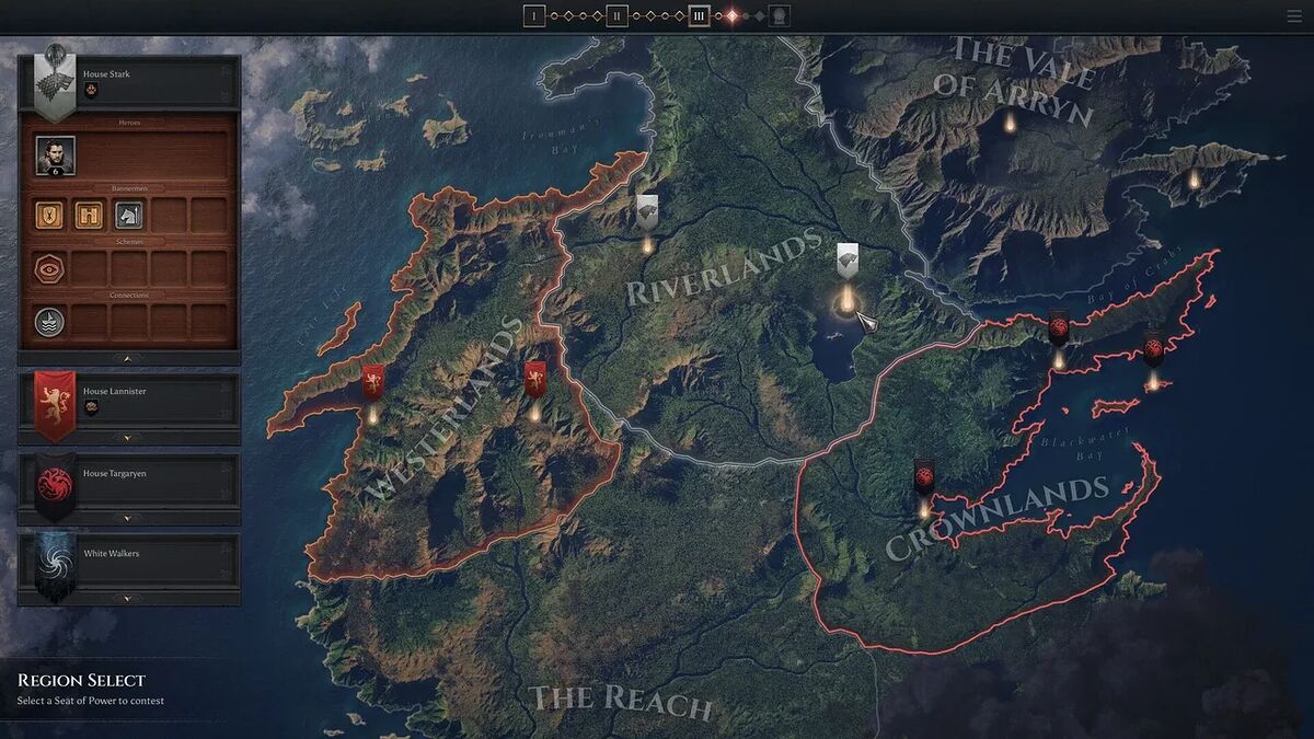Screen Game of Thrones War for Westeros