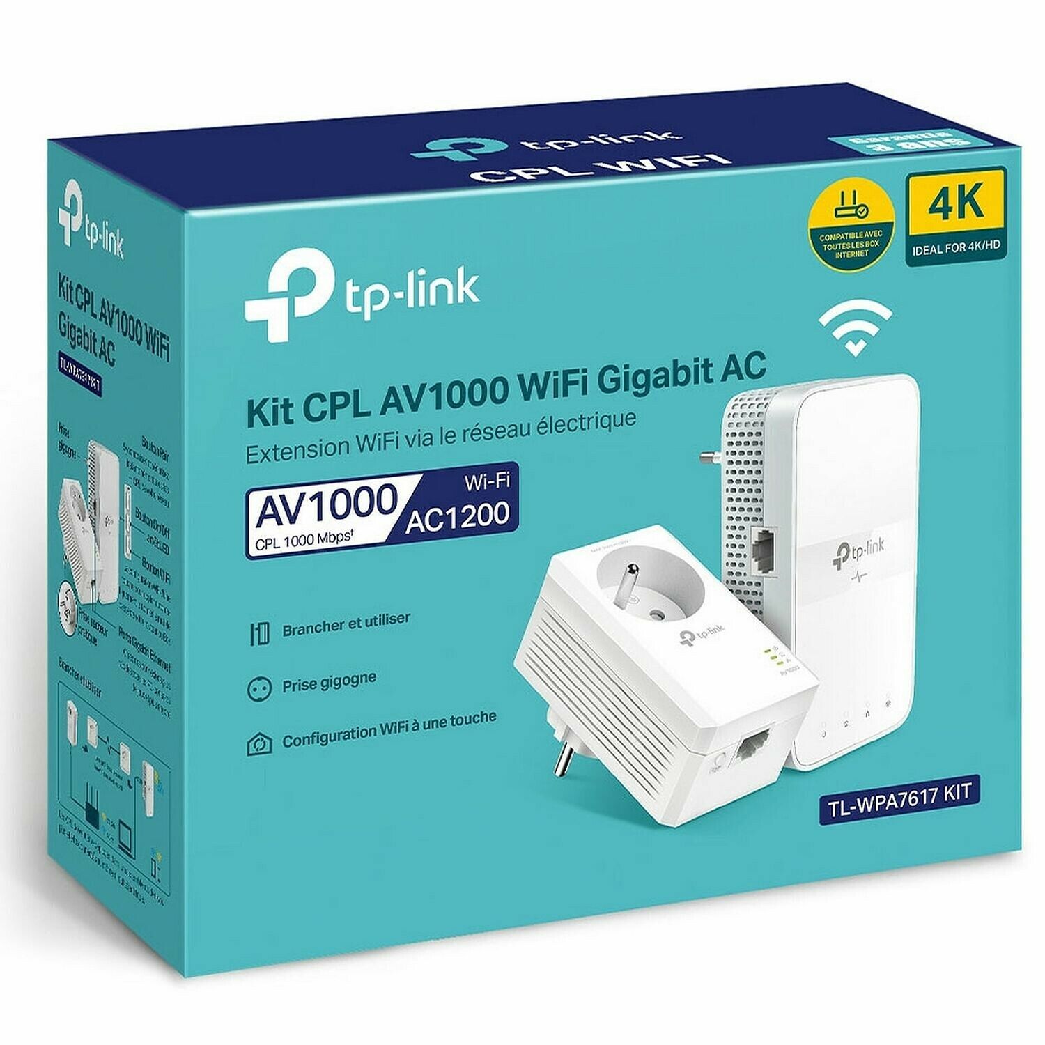 Pack de 2 adaptateurs CPL TL-WPA7617 KIT - CPL / Courant porteur