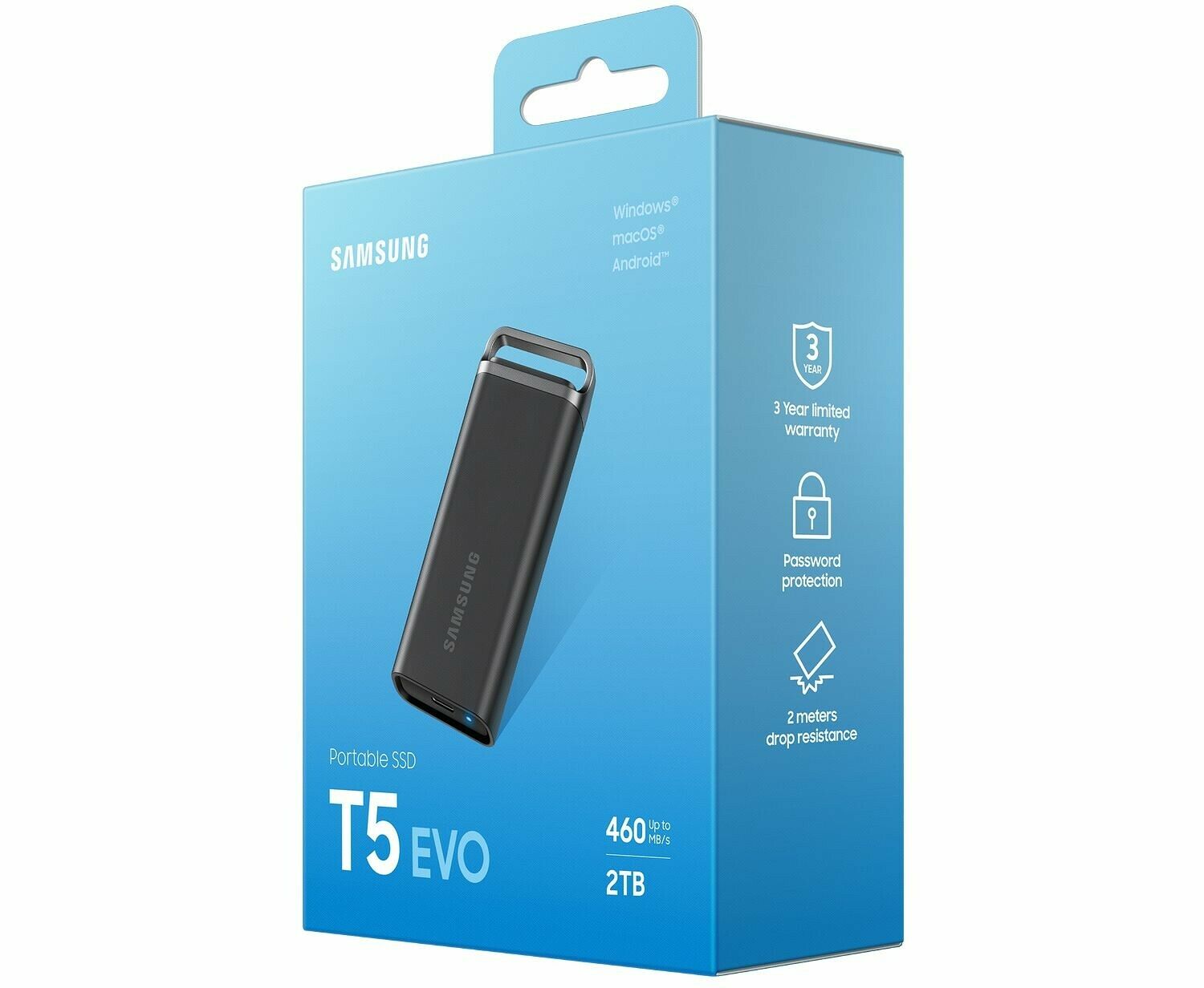 Disque dur externe SSD SAMSUNG T5 EVO - USB-C 460 Mo/s