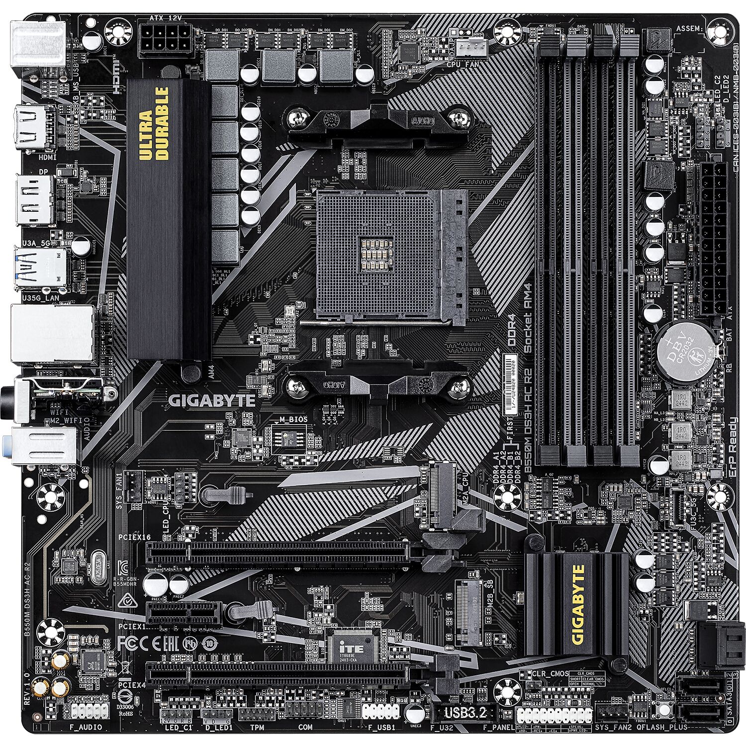 GIGABYTE B550M DS3H AC R2