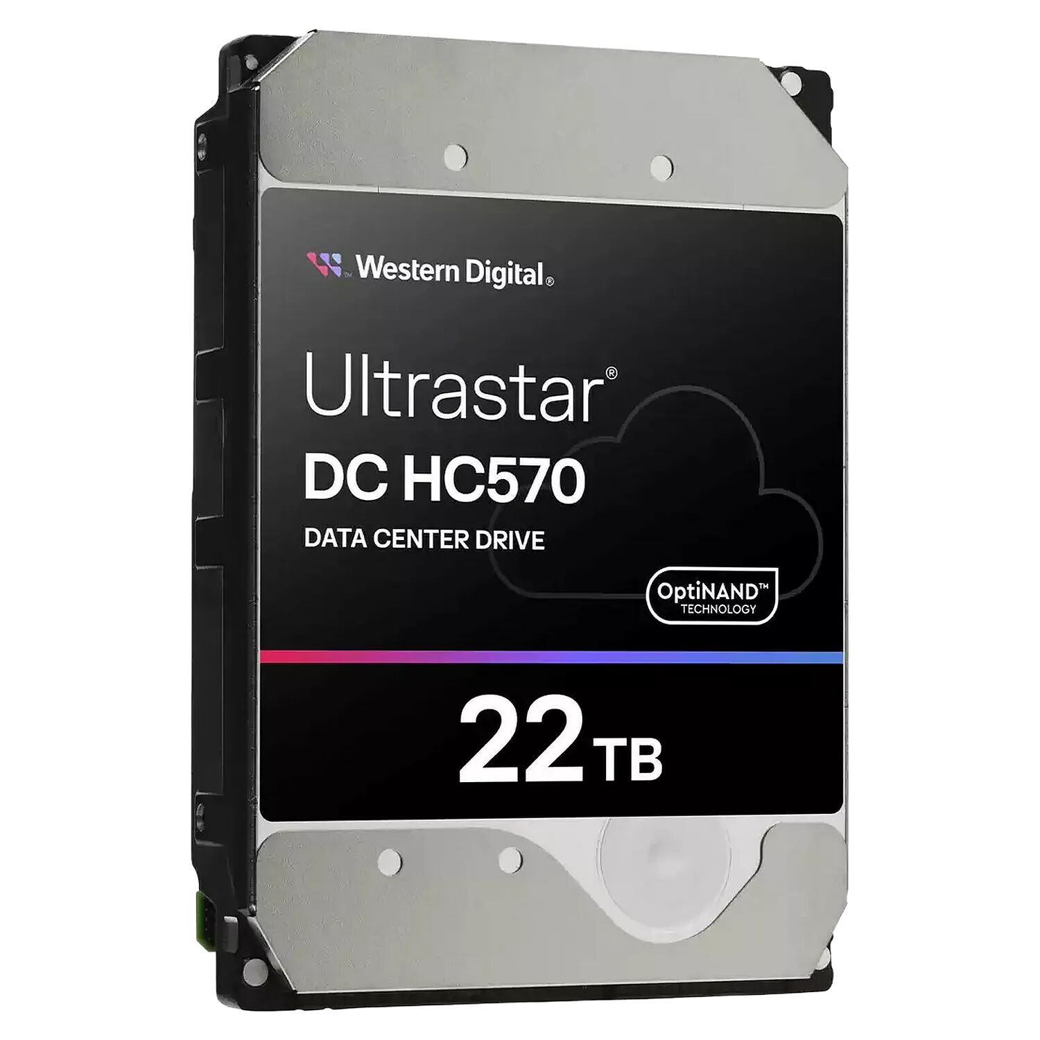 Disque dur Western Digital Ultrastar DC HC570 de 22 To, un disque de type Data Center avec technologie OptiNAND.