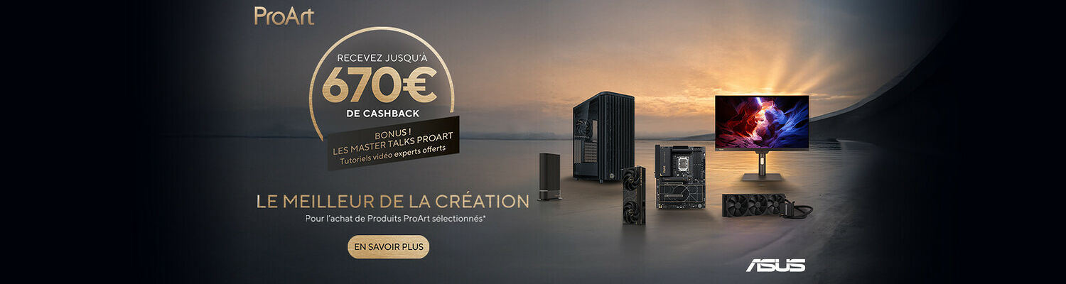 170€ de cashback remboursés par Asus ProArt
