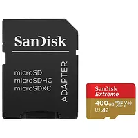 SanDisk Extreme microSDXC UHS I U3 A2 V30 400 Go Adaptateur SD
