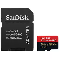 SanDisk Extreme PRO microSDXC UHS I U3 64 Go Adaptateur SD

