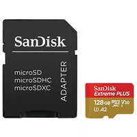 SanDisk Extreme PLUS microSDXC UHS I U3 128 Go Adaptateur SD

