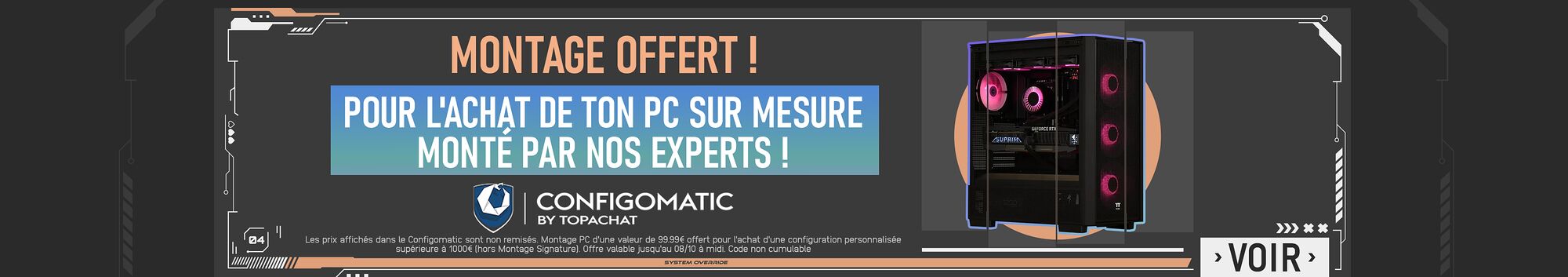 Montage offert