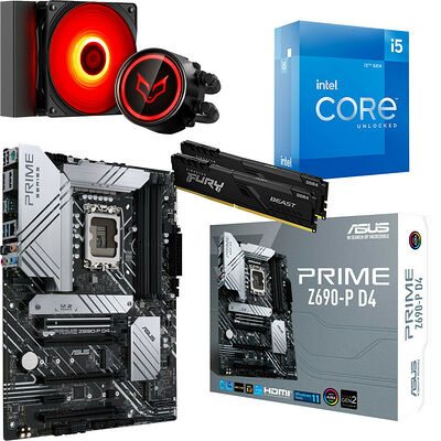Kit évo Core i5-12600K + Asus PRIME Z690-P DDR4 + VT120 RGB + 16 Go