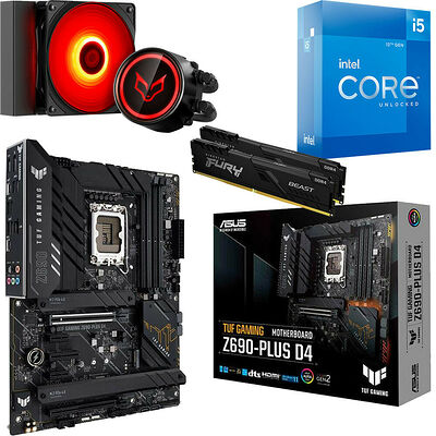 Kit évo Core i5-12600K + Asus TUF GAMING Z690-PLUS DDR4 + VT120 RGB + 16 Go