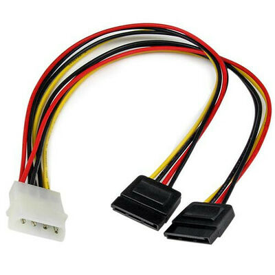 Startech Câble adaptateur Molex vers 2 x alimentation SATA - 30 cm
