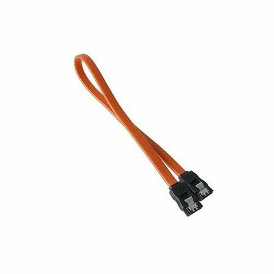 Câble SATA gainé à verrouillage BitFenix Alchemy - 30 cm - Orange/Noir