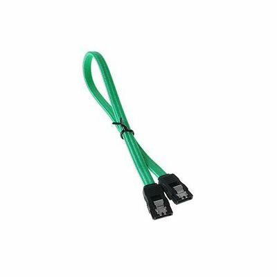 Câble SATA gainé à verrouillage BitFenix Alchemy - 30 cm - Vert/Noir
