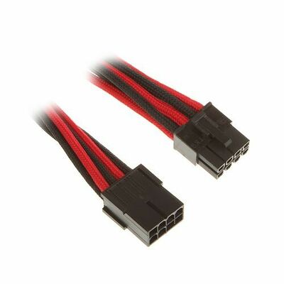 Câble rallonge gainé PCI-E 8 broches BitFenix Alchemy - 45 cm - Rouge/Noir