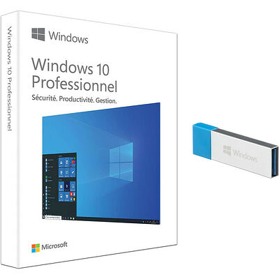Microsoft Windows 10 Professionnel - 32/64 bits (version Clé USB)