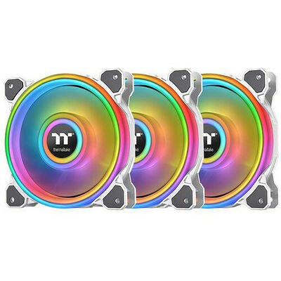 Thermaltake TT Premium Riing Quad 14 RGB - Blanc - 140 mm (Pack de 3)