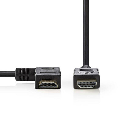 Câble HDMI 1.4 coudé à droite - 1.5 mètre - Noir - Nedis