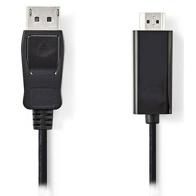 Câble adaptateur DisplayPort Mâle vers HDMI Mâle - 2 mètres - Noir - Nedis