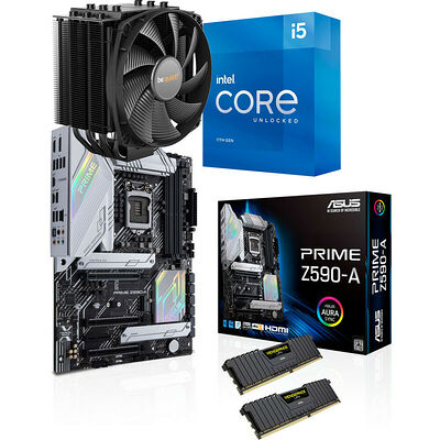 Kit évo Intel Core i5-11600K + Asus Prime Z590-A + Dark Rock 4 + 16 Go