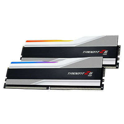 DDR5 G.Skill Trident Z Argent  RGB - 96 Go (2 x 48 Go) 6400 MHz - CAS 32