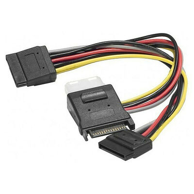 Adaptateur d'alimentation SATA vers 2 connecteurs SATA + 1 Molex