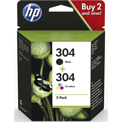 HP 304 Pack de 2 Noir/3 Couleurs (3JB05AE)
