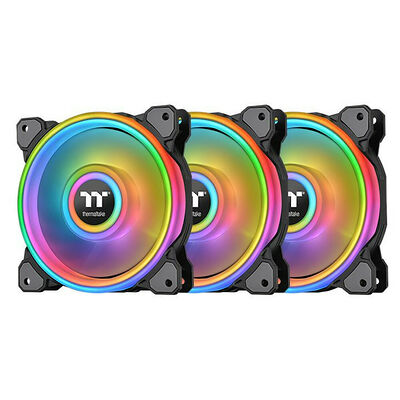 Thermaltake TT Premium Riing Quad 12 RGB - Noir - 120 mm (Pack de 3)