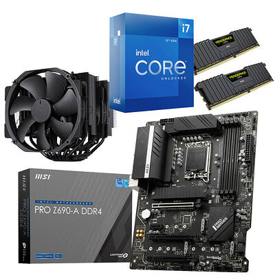 Kit évo Core i7-12700K + MSI PRO Z690-A DDR4 + NH-D15 chromax.black + 32 Go