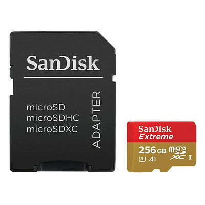 SanDisk Extreme - Micro SDXC - UHS-I U3 A1 - 256 Go